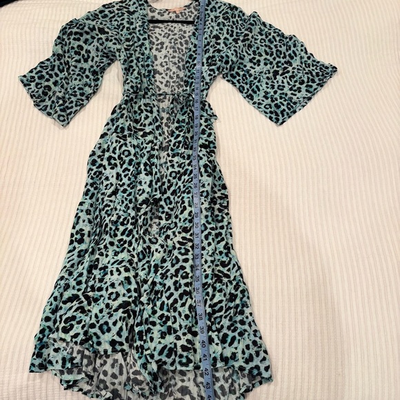 NFC Womens Leopard Print Wrap Dress Size XS/S NWOT Three Quarter Sleeve - Picture 9 of 10
